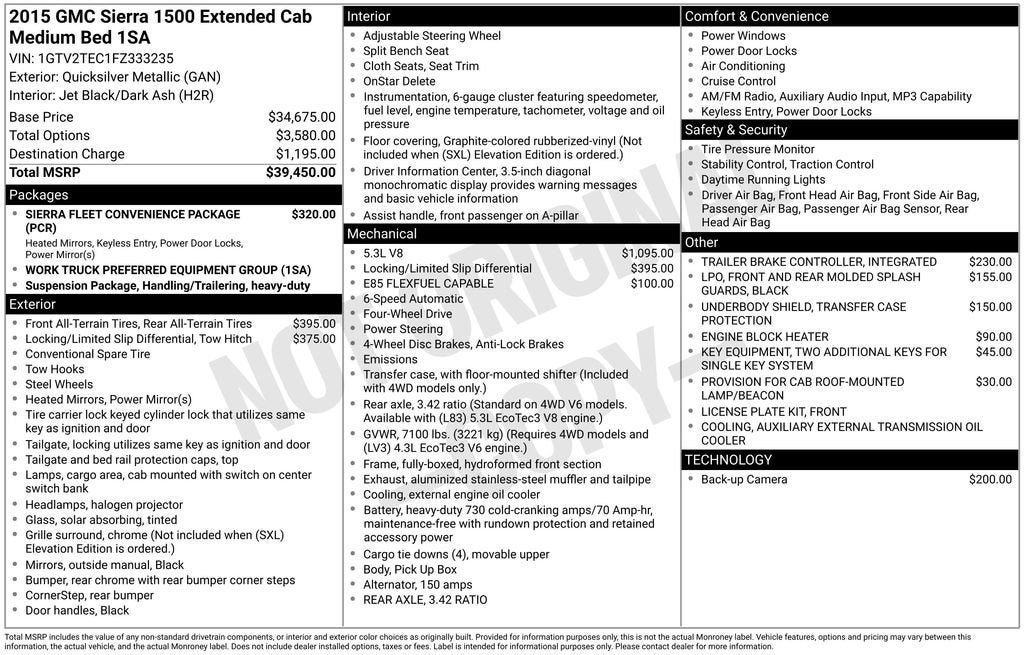 gmc sierra 1500 2015 1GTV2TEC1FZ333235 image gmc sierra 1500 2015 1GTV2TEC1FZ333235 image